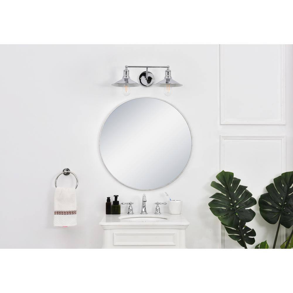 Angle. Living District - Etude 2 light chrome Wall Sconce - Chrome.