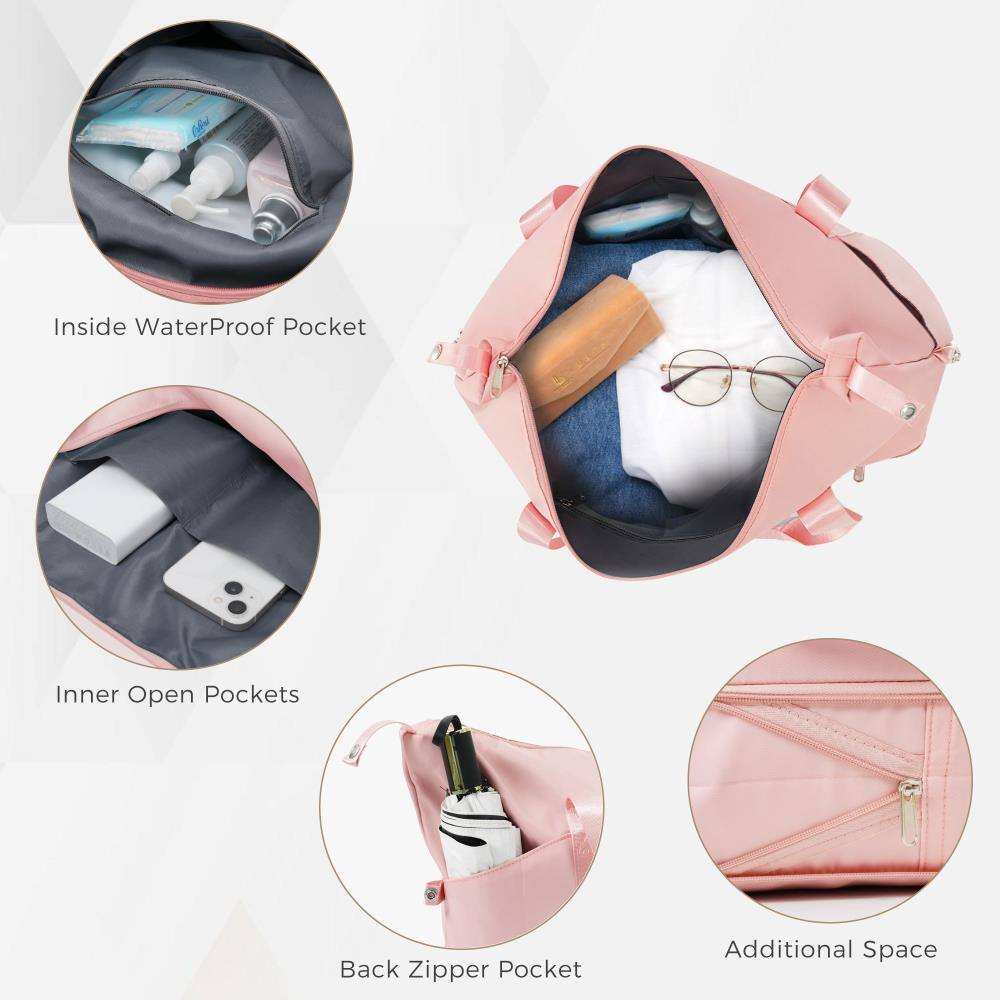 Inside Waterproof Pocket  
Inner Open Pockets  
Back Zipper Pocket  
Additional Space