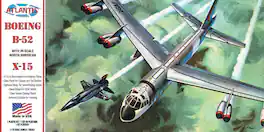 PopMarket - Boeing B-52 Stratofortress and X-15 Hypersonic Aircraft with Swivel Stand 1:175 Scale Model Kit - COLLECTIBLES - Multicolor
