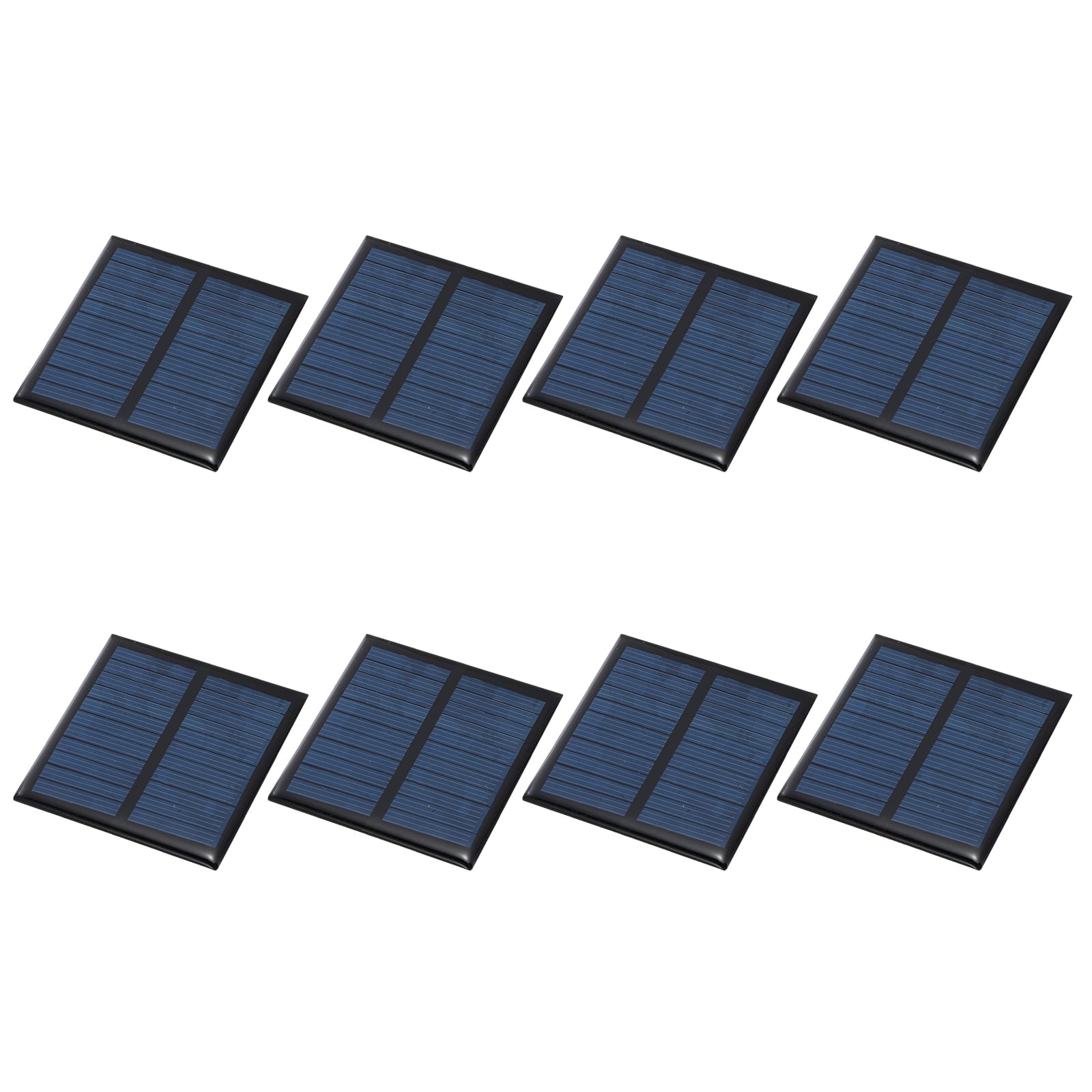 Unique Bargains - 8pcs 5.5V 0.33W 60mA Mini Solar Panels, Small Solar PV Cells for DIY Electric Toy Materials Kits - Black