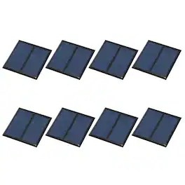 Unique Bargains - 8pcs 5.5V 0.33W 60mA Mini Solar Panels, Small Solar PV Cells for DIY Electric Toy Materials Kits - Black