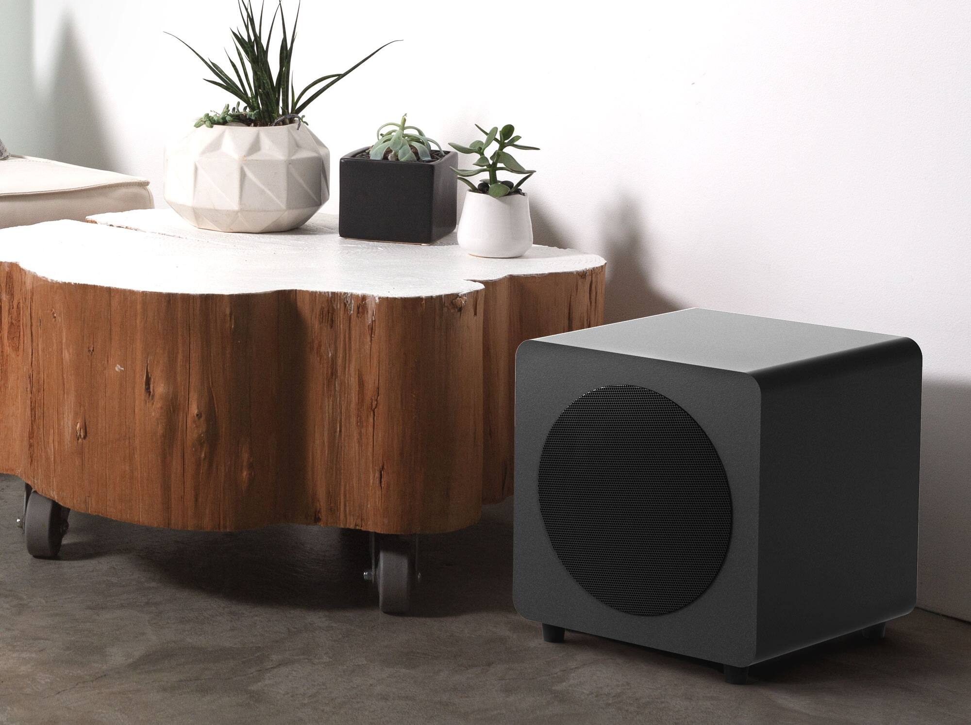 Alt View 1. Kanto - Kanto SUB8 8-inch Sealed Powered Subwoofer (Matte Black) - Matte Black.