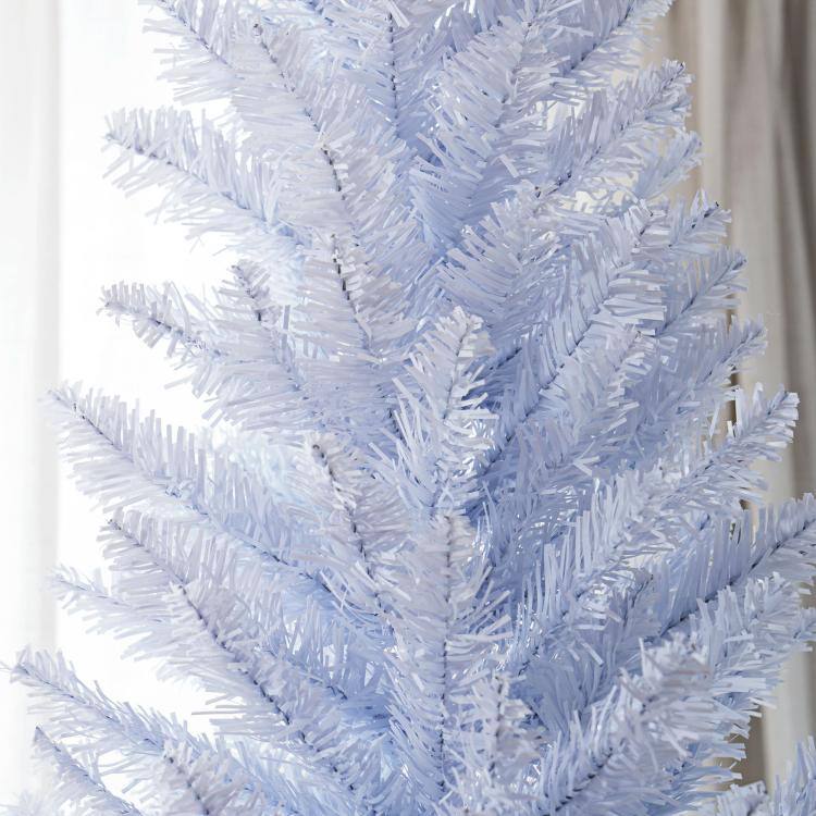 Alt View 9. PULUZ - 8ft Unlit Pencil Artificial Christmas Tree with Realistic Branches and 618 Tips, Plastic Base - White.