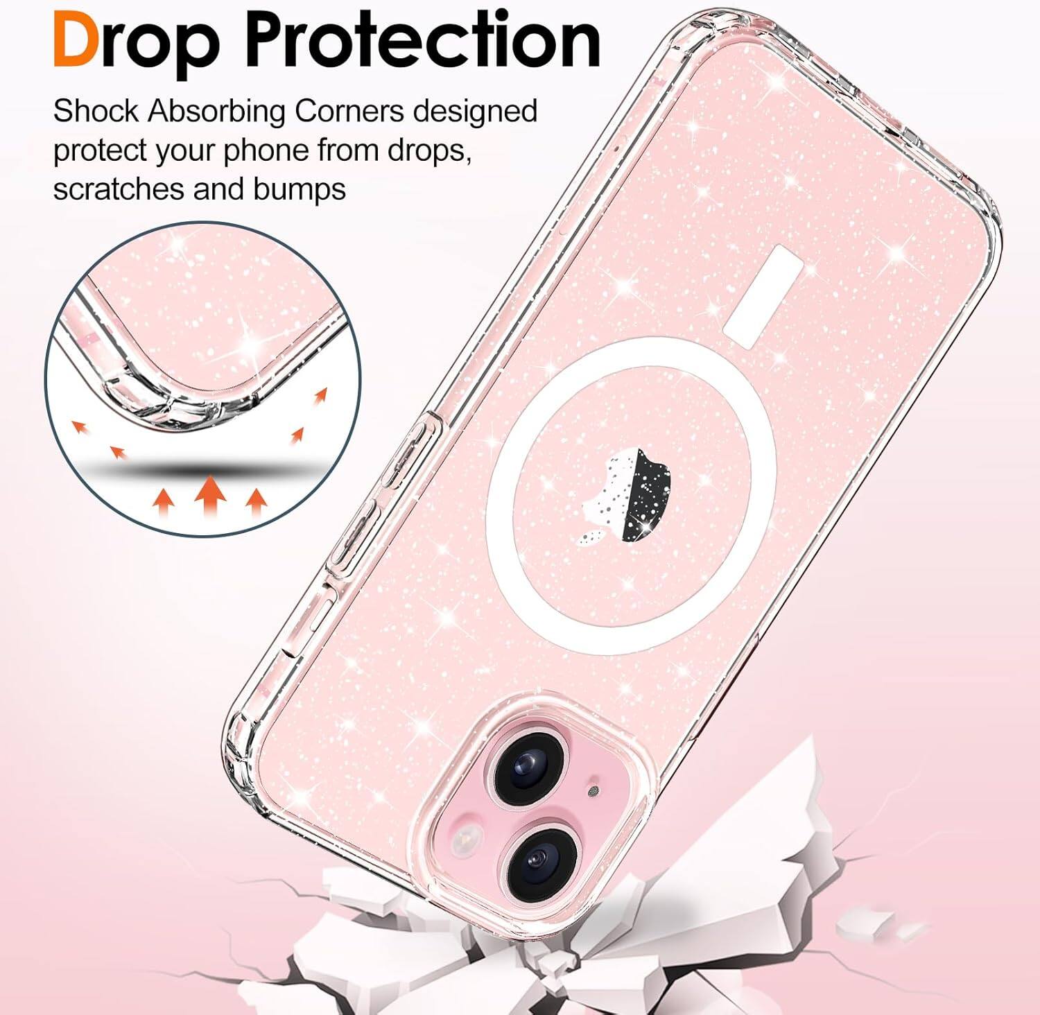 Drop Protection
Shock Absorbing Corners designed to protect your phone from drops, scratches and bumps