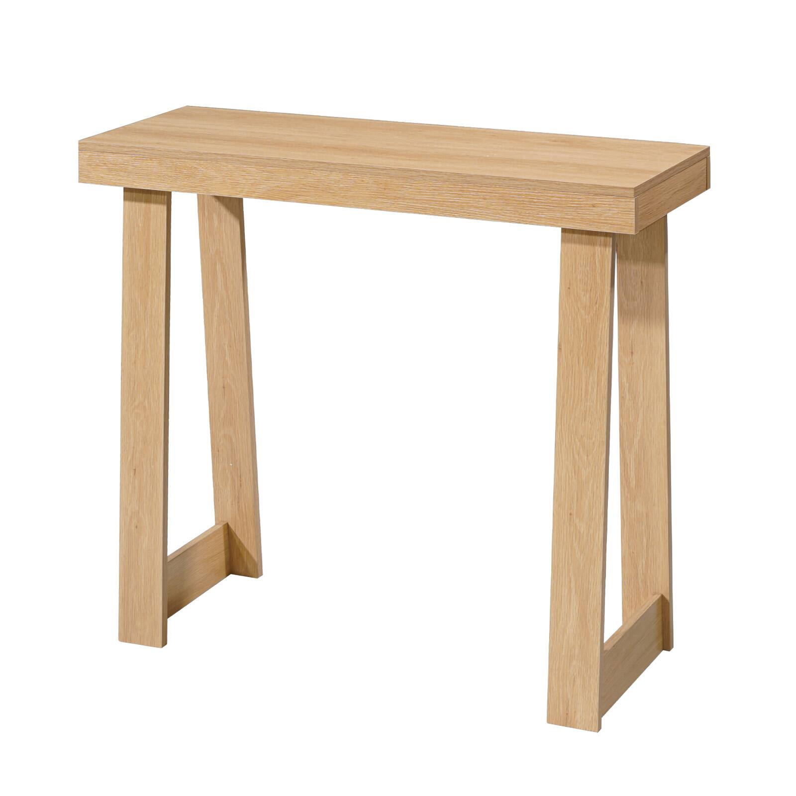 Alt View 5. VEVOR - 36 in Console Table, Modern Desk Behind the Couch, Wooden Rectangle Entrance Desk, Narrow Long Sofa Table Accent Stand - Natural Wood.