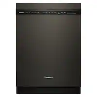 KitchenAid - 24" Front Control Built-In Stainless Steel Tub Dishwasher with Third Level Jet Rack and 41 dBA - Black Ore - Front_Zoom