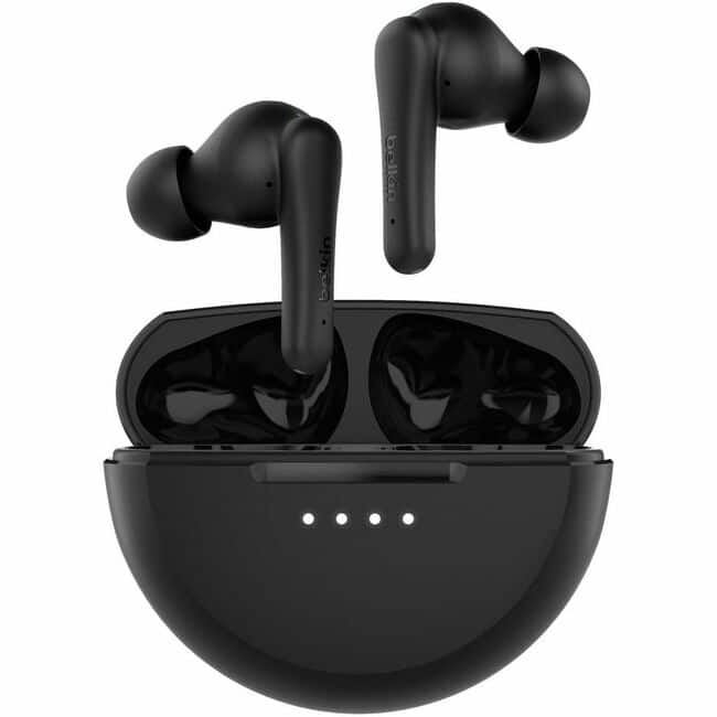 Belkin - SoundForm Rhythm True Wireless Earbuds - Stereo - True Wireless - Bluetooth - 32.8 ft - Earbud - Binaural - Black