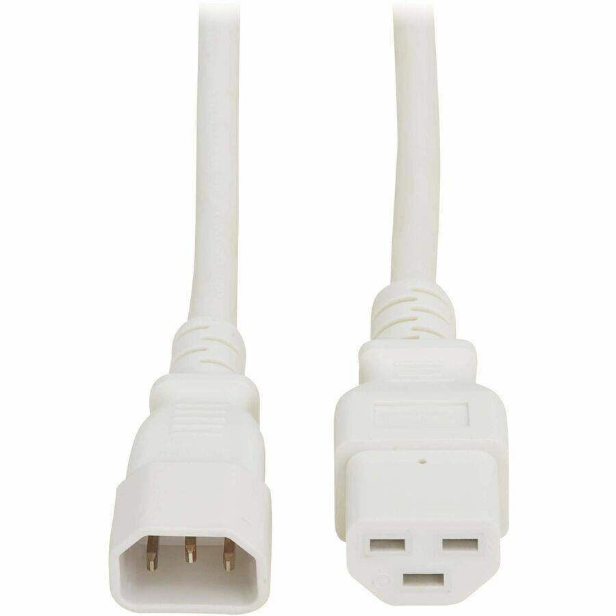 Alt View 1. Tripp Lite - Eaton Tripp Lite Series Power Cord, C14 to C21 - Heavy-Duty, 15A, 250V, 14 AWG, 5 ft. (1.5 m), White - For Computer - White.