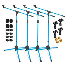 5 CORE - 5Core Tripod Mic Stand 4Pcs Adjustable Holder Floor Microphone Boom Arm-MS 080 SKY BLU 4PC
