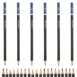Unique Bargains - Colored Pencils, Oil-Based Drawing Pencils for Adult Coloring Books, Artists, Beginners, 6pcs - Blue
