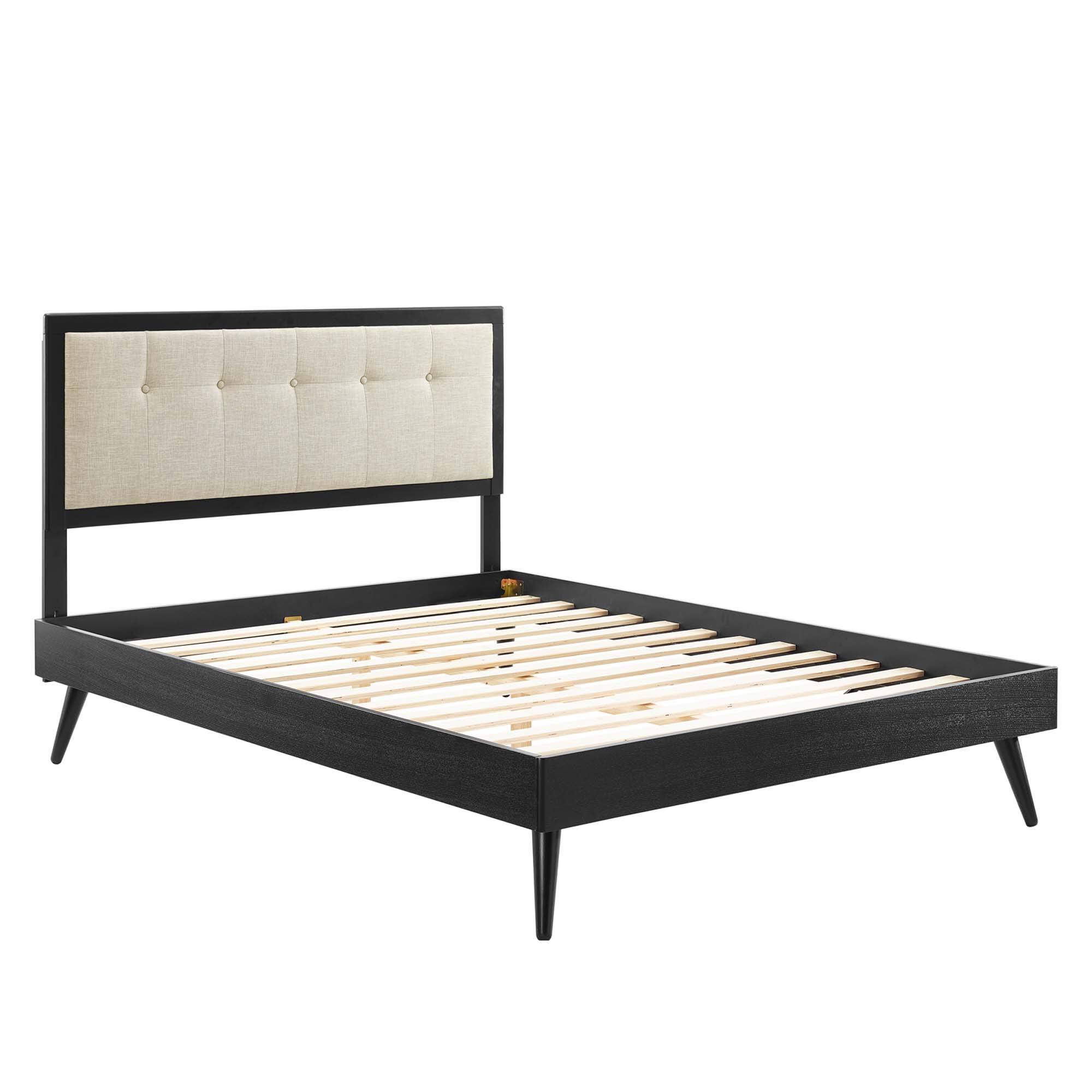 Alt View 1. Modway - Alessi Performance Velvet Full Platform Bed - White.