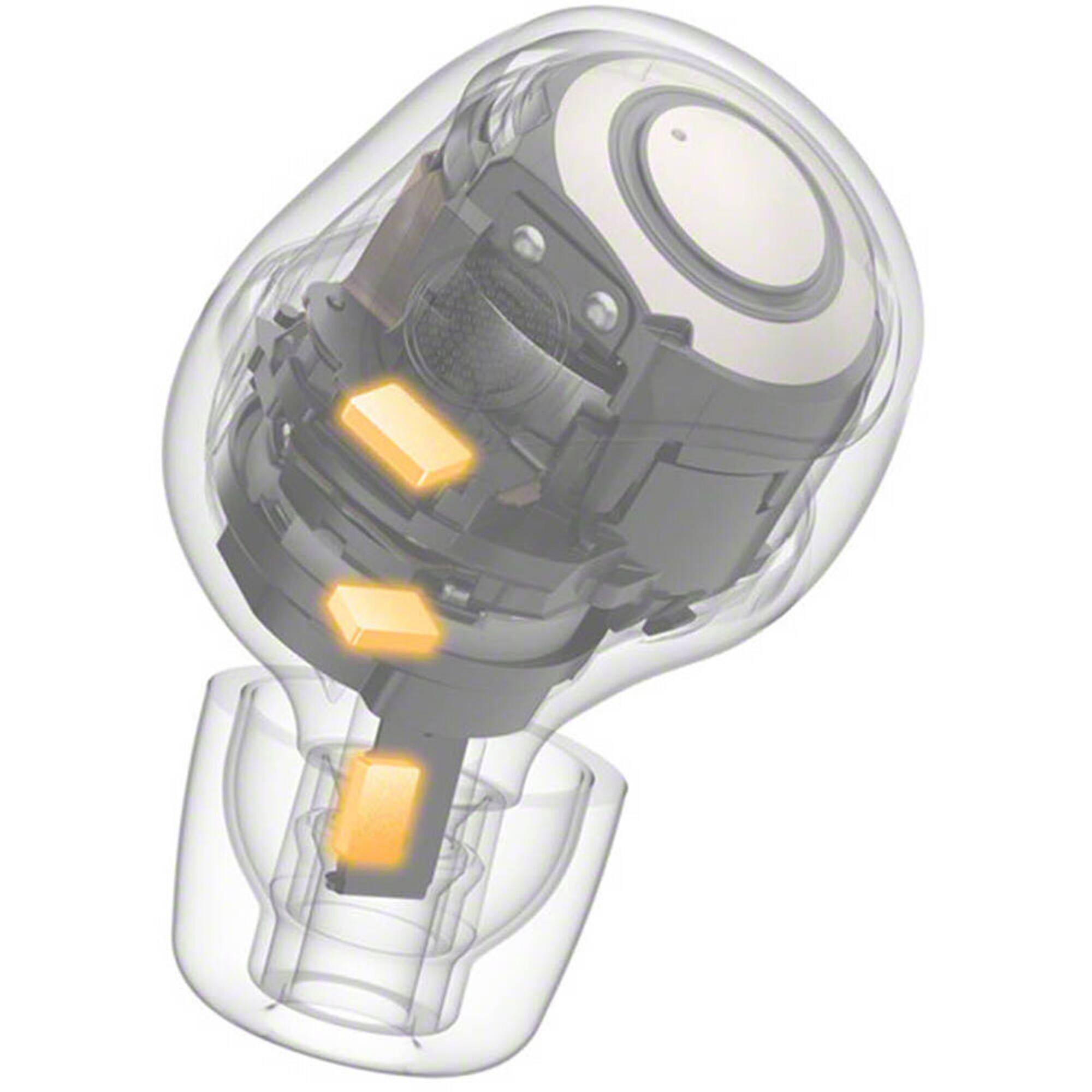 Alt View 1. Sony - WF-1000XM5 Noise Canceling Truly Wireless Earbuds + Accessories & Extended Warranty Bundle - Silver.