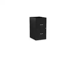 Alera - Soho Vert 2-Drawer File Cabinet, Blk, 14" x 18" x 24.1", EA (ALESVF1824BL)