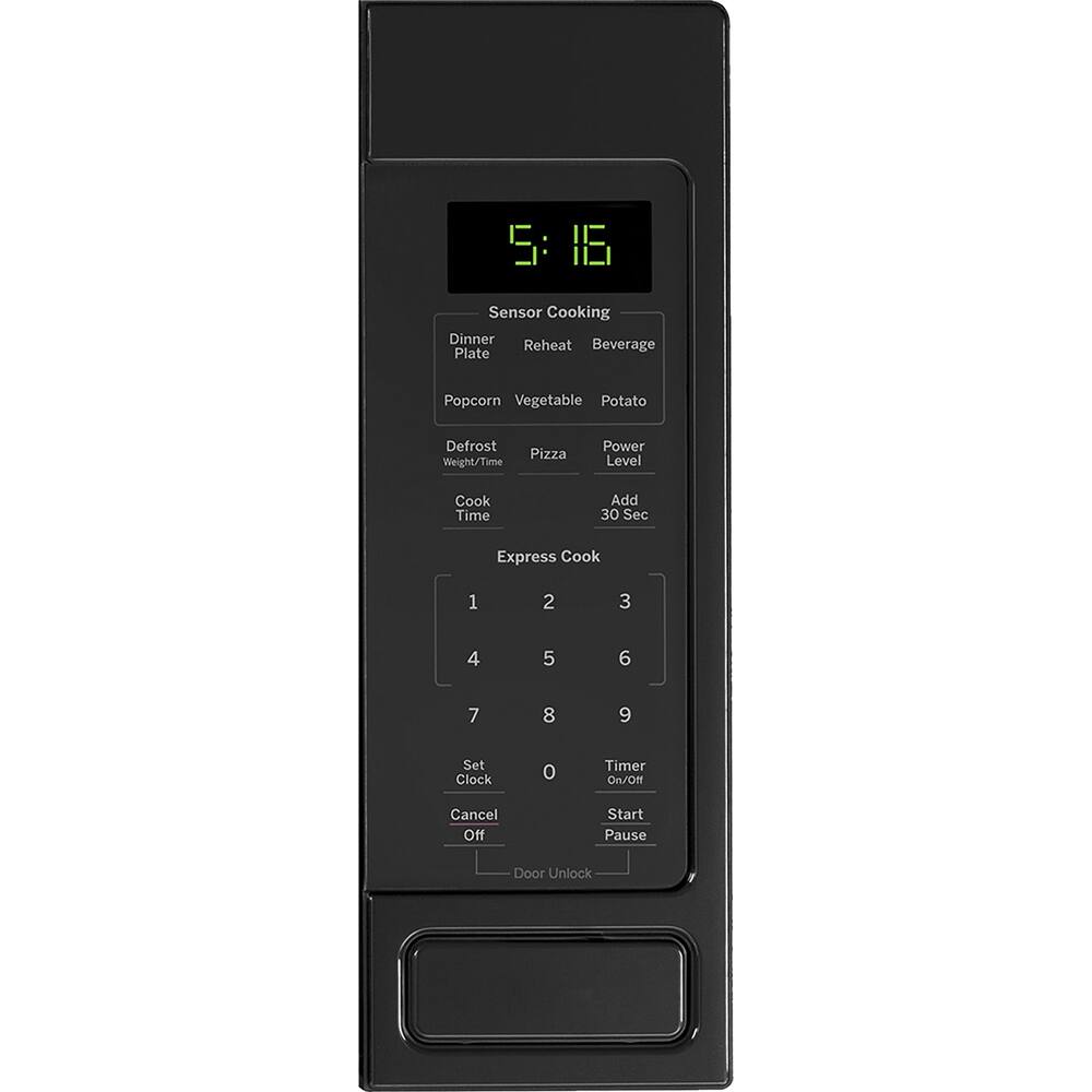 E E Sensor Cooking Dinner Reheat Beverage Plate Popcorn Vegetable Potato Defrost Pizza Weight/Time Power Level Cook Time Add 30 Sec Express Cook 1 2 3 4 5 6 7 8 9 Set Clock 0 Timer On/Off Cancel Off Start Pause Door Unlock