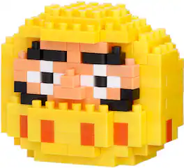 Bandai - Nanoblock - Culture - Character Collection - Daruma (Yellow) Building Kit - COLLECTIBLES - Multicolor