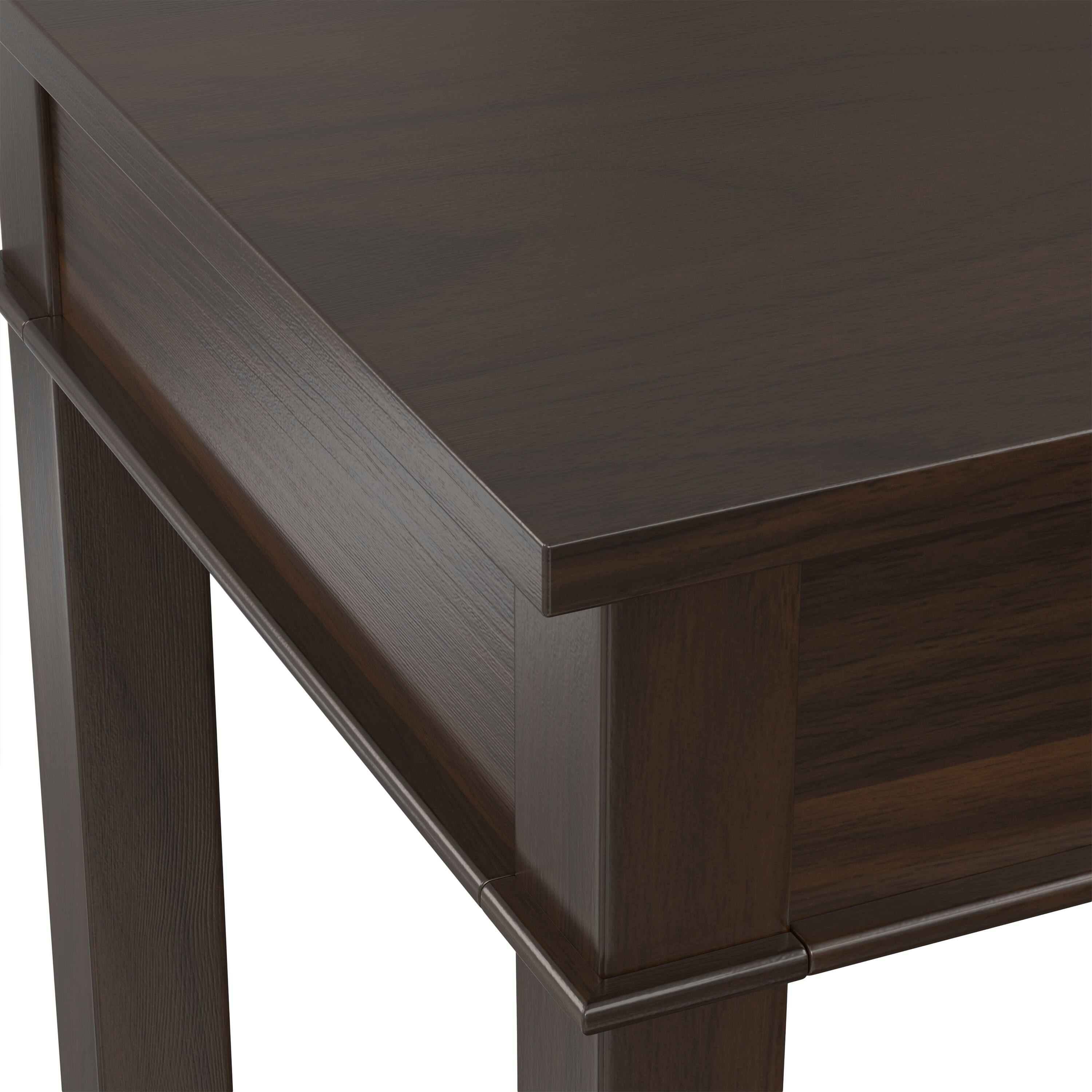 Alt View 4. Simpli Home - Lowry 72 inch Wide Solid Wood Large Desk in Oak - Oak.
