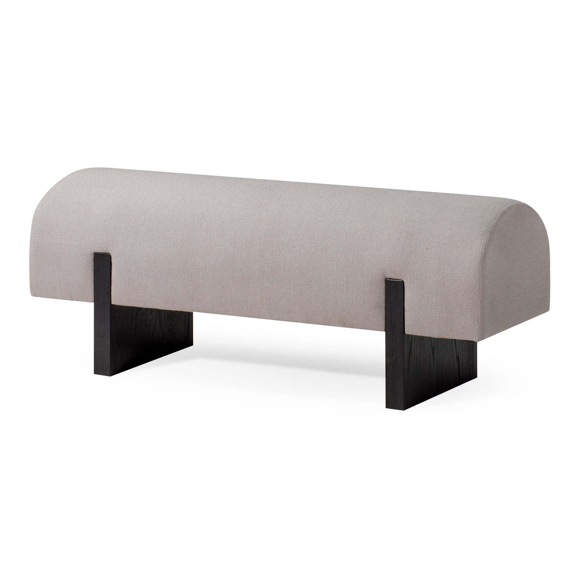 Front. Maven Lane - Maven Lane Juno Modern Upholstered Wooden Bench in Refined Black Finish - Refined Black.