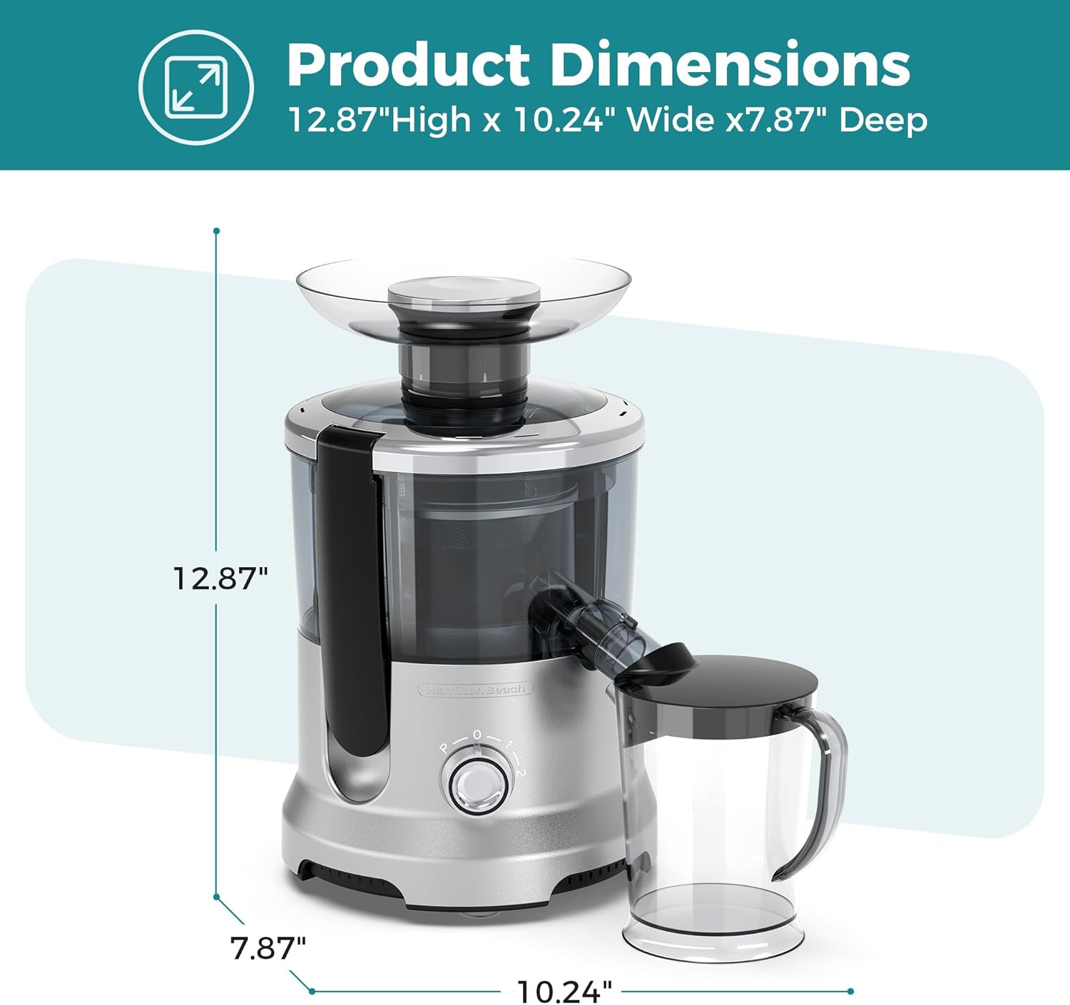 Product Dimensions  
12.87" High x 10.24" Wide x 7.87" Deep