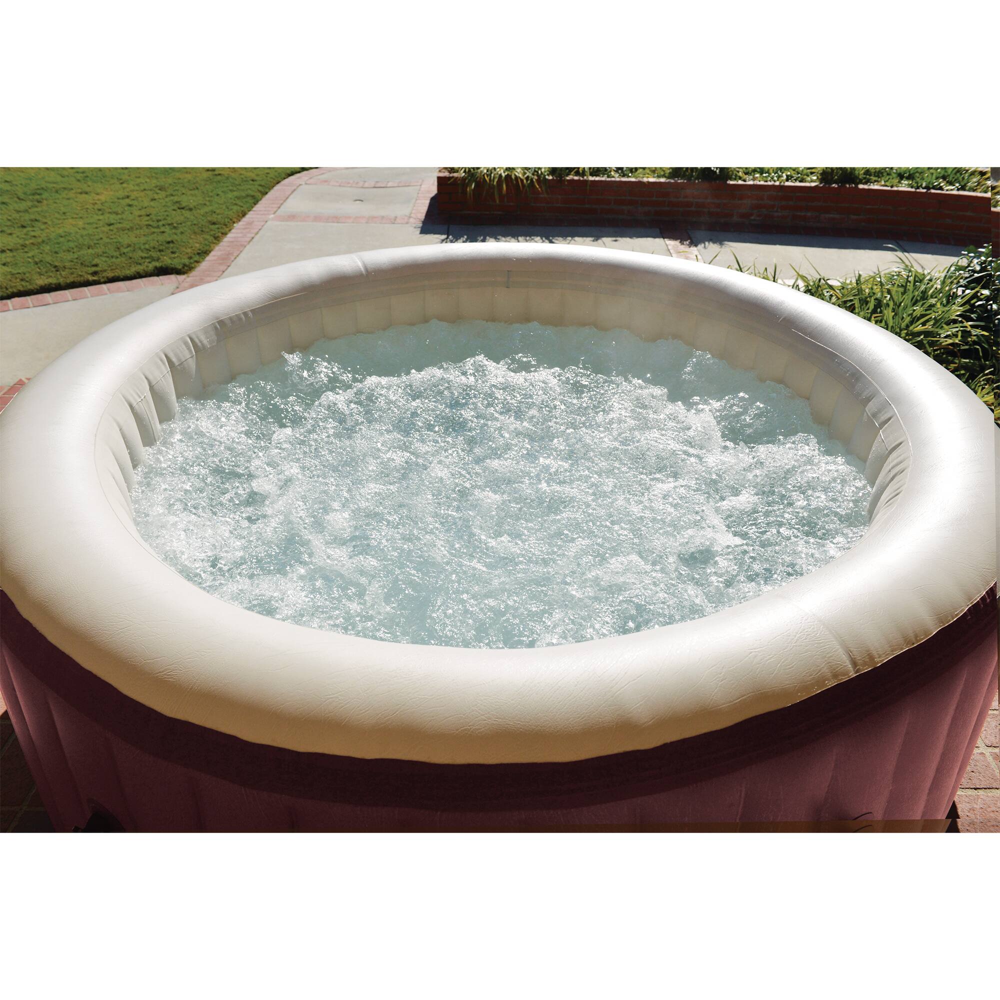 Alt View 3. Intex - INTEX PureSpa Bubble Massage Spa Set with Energy Efficient Cover, 77" x 28" - Petal Pink.