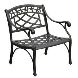 Crosley Furniture - Sedona Cast Aluminum Outdoor Lounge Chair - Black