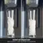 External Dispenser: Easy access to water & curved or crushed ice.