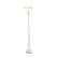 Front. Elegant Designs - 1 Light Torchiere Floor Lamp with Glass Shade - Marbleized White.