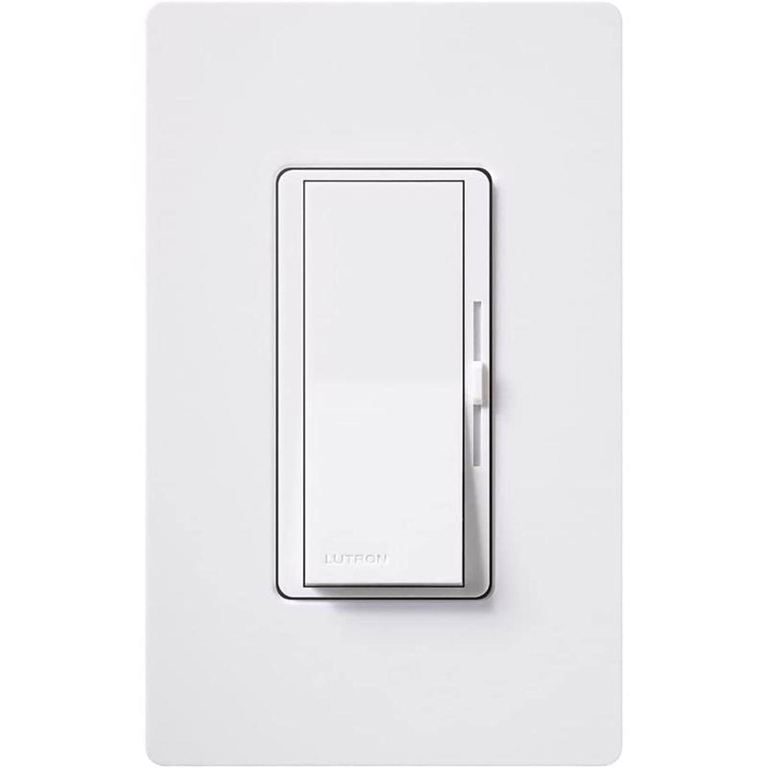 Left. Lutron - Lutron Diva White 150 W 3 Way Dimmer Switch 1 pk - White.