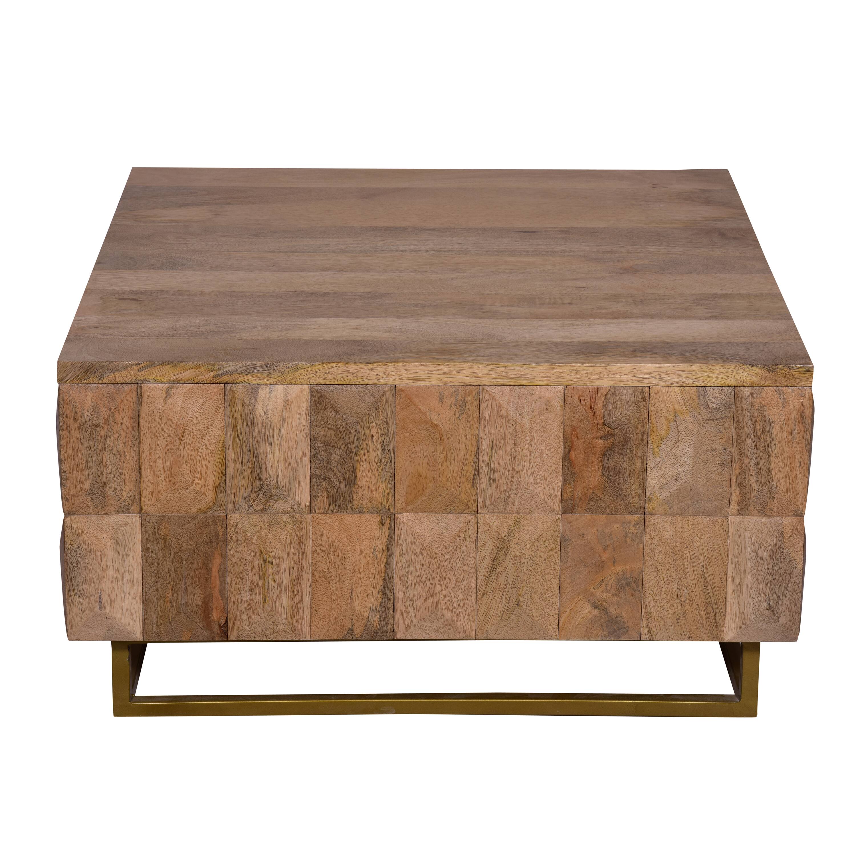 Alt View 1. Manhattan Lane - 33 Inch Lift Top Storage Trunk Coffee Table, Square, Mango Wood - Brown.