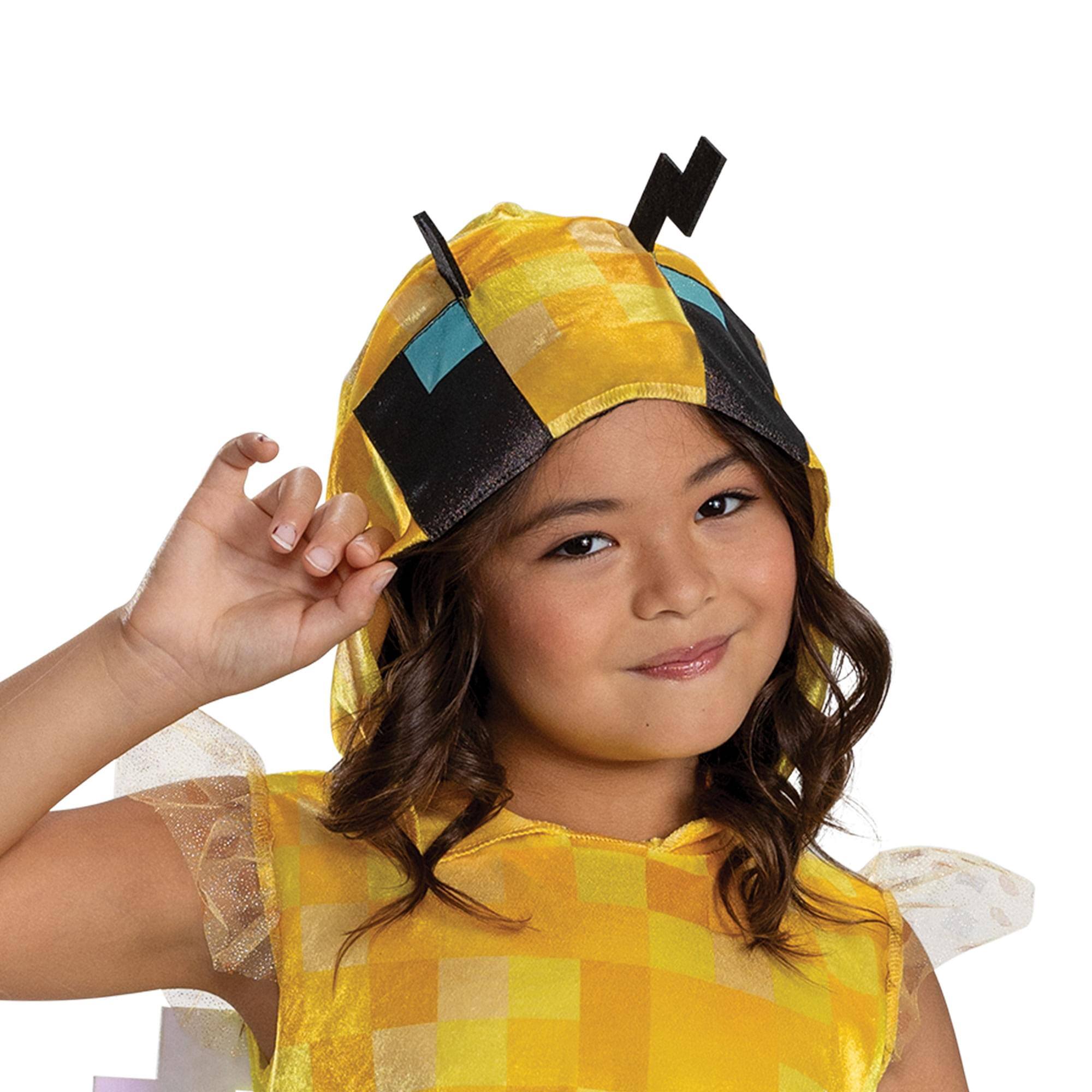 Alt View 2. Disguise - Minecraft Bee Girl Hooded Child Costume Dress | Small 4-6x - Multi-Colored.