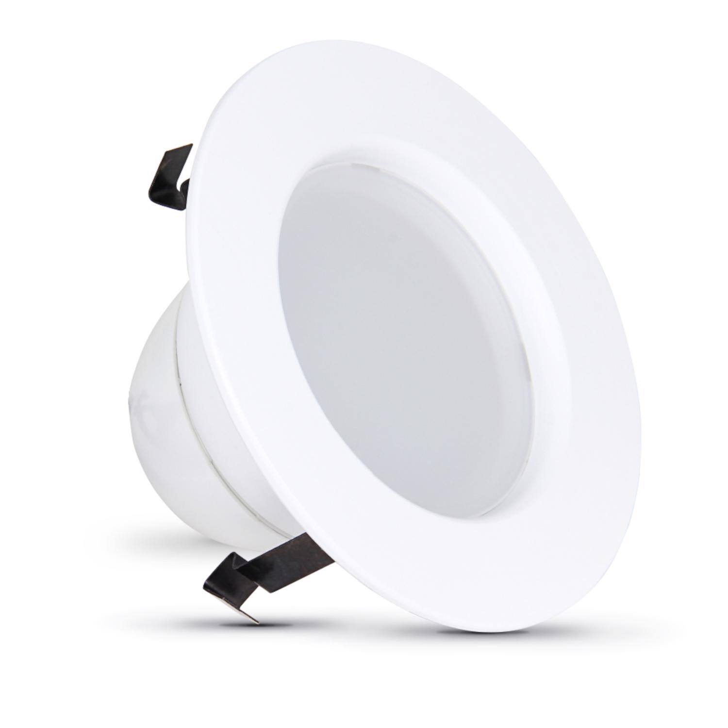 Angle. FEIT ELECTRIC - Feit Enhance White 5 in. W LED Retrofit Recessed Lighting 7.2 W.