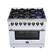 Alt View 1. Forno Appliances - Massimo 5.36 Cu. Ft. Freestanding Dual Fuel True Convection Range with Air Fryer Basket - White.