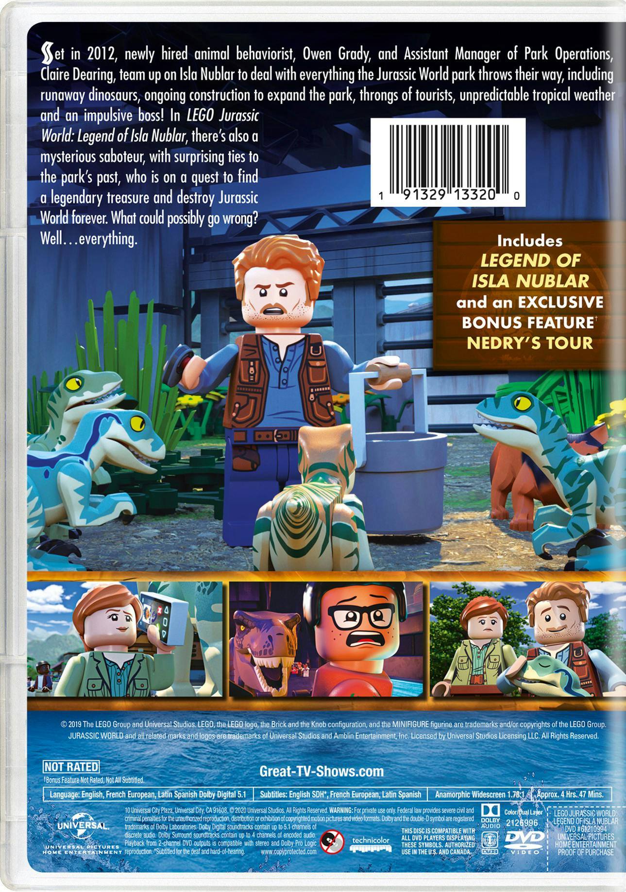 Back. LEGO Jurassic World: Legend of Isla Nublar - Season 1 [DVD].