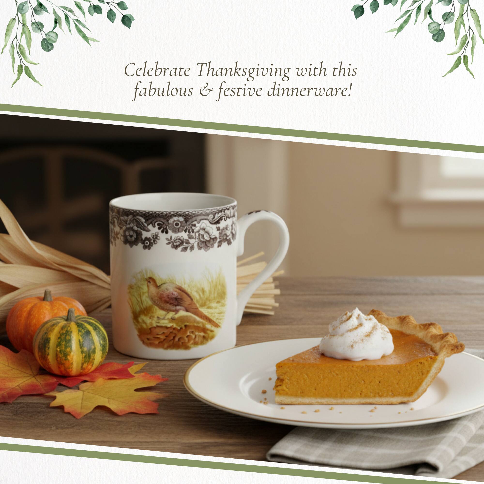 Celebrate Thanksgiving with this fabulous & festive dinnerware!
