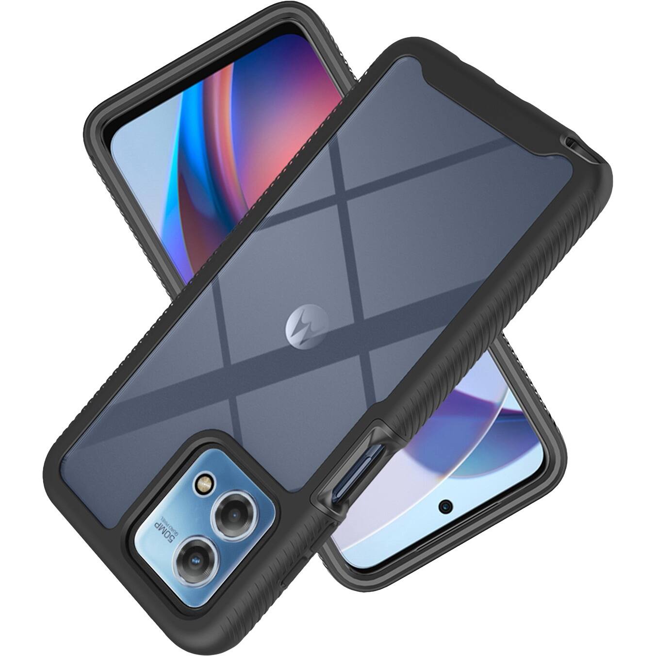 Alt View 15. SaharaCase - GRIP Series Case for Motorola G Stylus 5G (2023) - Black/Clear.