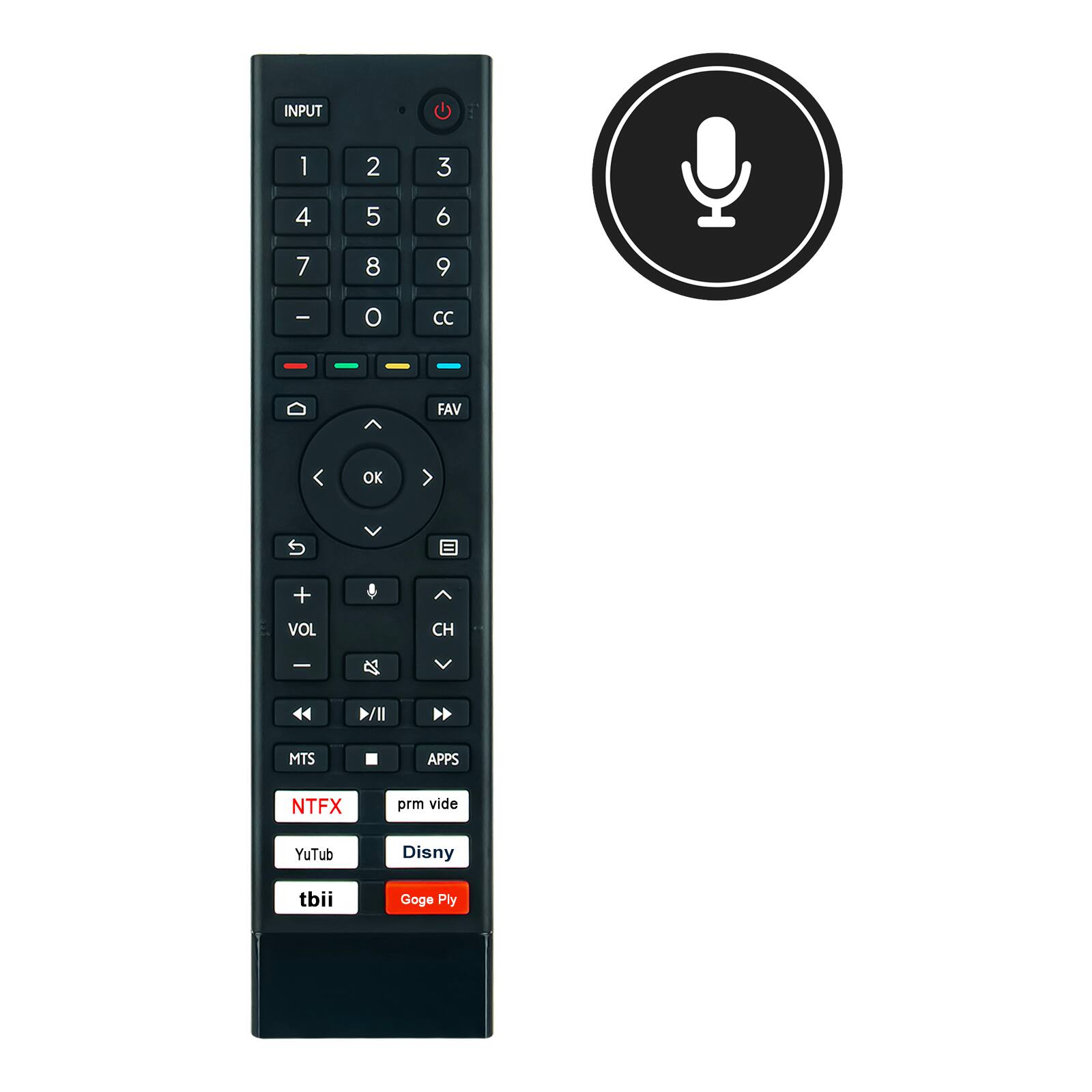 INPUT
1
2
3
4
5
6
7
8
9
0
CC
FAV
OK

VOL
CH
MTS
APPS
NTFX
prm vide
YuTub
Disny
tbii
Goge Ply