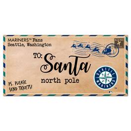 Fan Creations - Seattle Mariners 6'' x 12'' Letter to Santa Sign - Multicolor