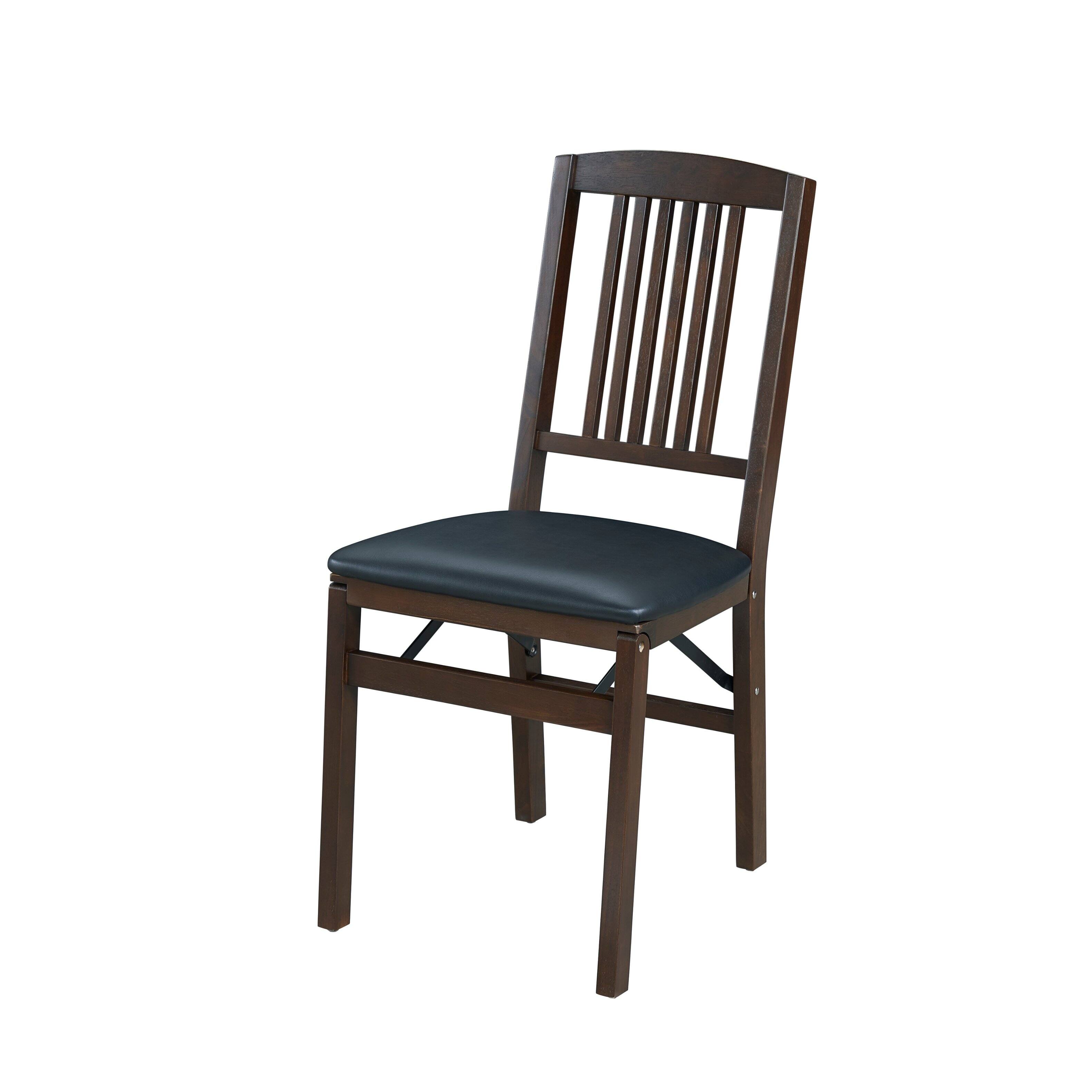 Alt View 2. Stakmore - Stakmore Simple Mission Folding Chair, Espresso Frame with Espresso Bonded Leather - Espresso Finish.