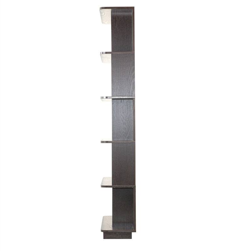 Alt View 7. HTUTWOO - 31.5" L x 64.56" H Free Combination Bookshelf - 5-Tier Open Storage Bookcase MDF Wood Display Shelving for Home Office - Ox Blood Red.