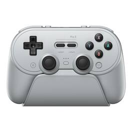 HM 1810 - Pro 3 Controller For Switch/switch 2 - Tmr Joysticks Swappable Abxy Buttons Charging Dock Hall Effect - Gray