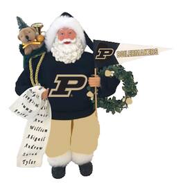 Santa's Workshop - Purdue Boilermakers 12" Santa Figure - Black