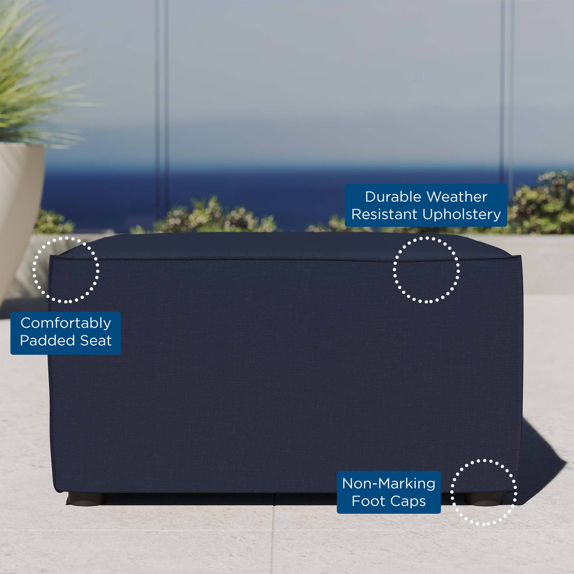 - Durable Weather Resistant Upholstery
- Comfortably Padded Seat
- Non-Marking Foot Caps