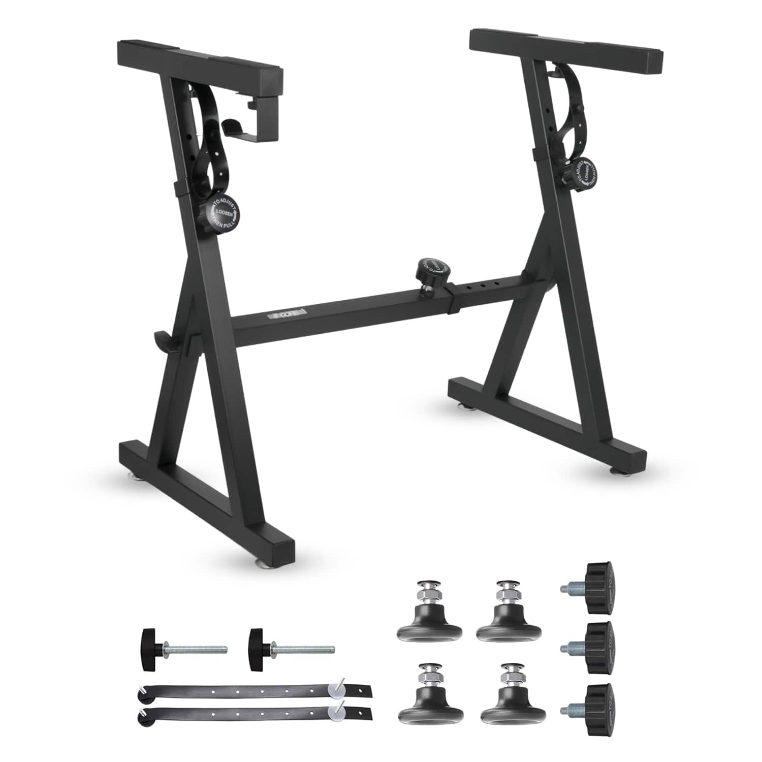 5 CORE - 5Core Keyboard Stand Adjustable Height 34.5" Width 32.5” Z Style Electric Piano Riser 250Lb Capacity