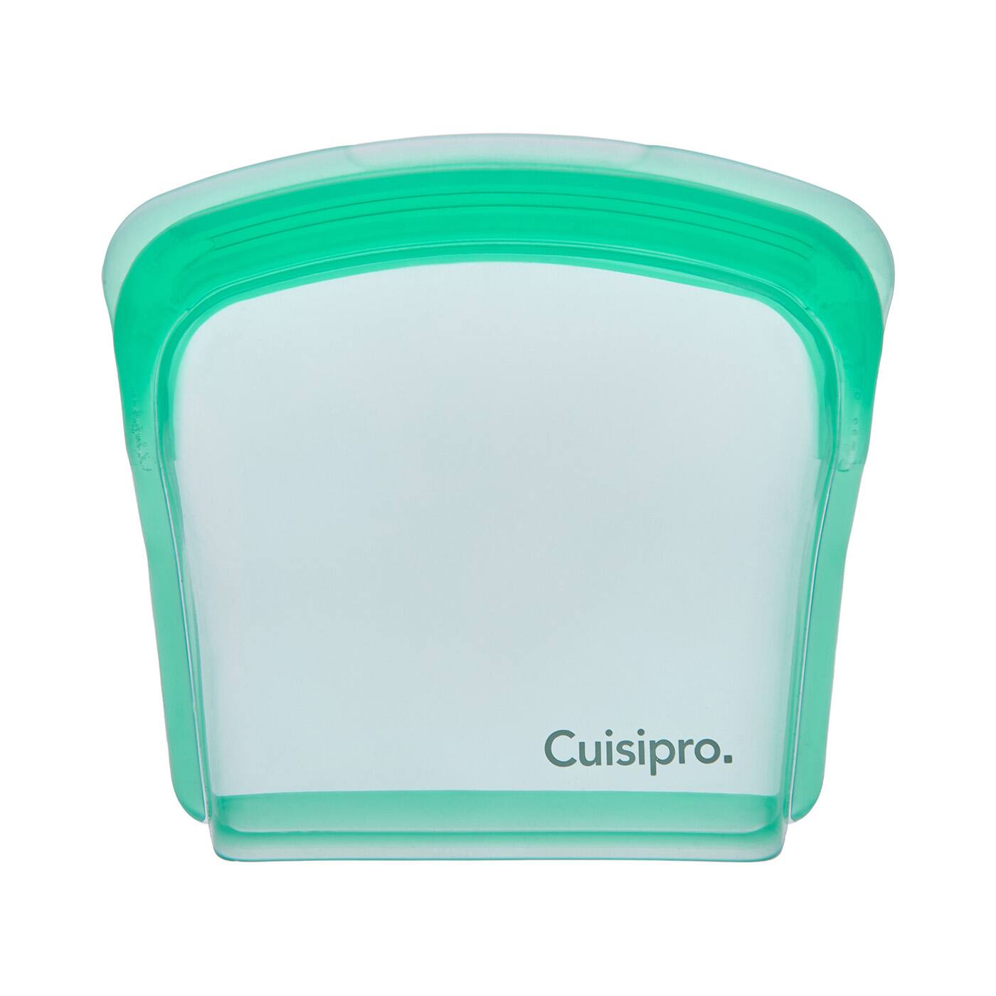 Front. Cuisipro - Pack-It Silicone Reusable Storage Bag, Set of 2, 200ml/6.75 oz, Green - Green.