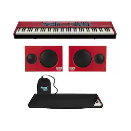 NORD - Piano 6 Portable Piano with 88-Key and Hammer Action Keybed (Red) Bundle