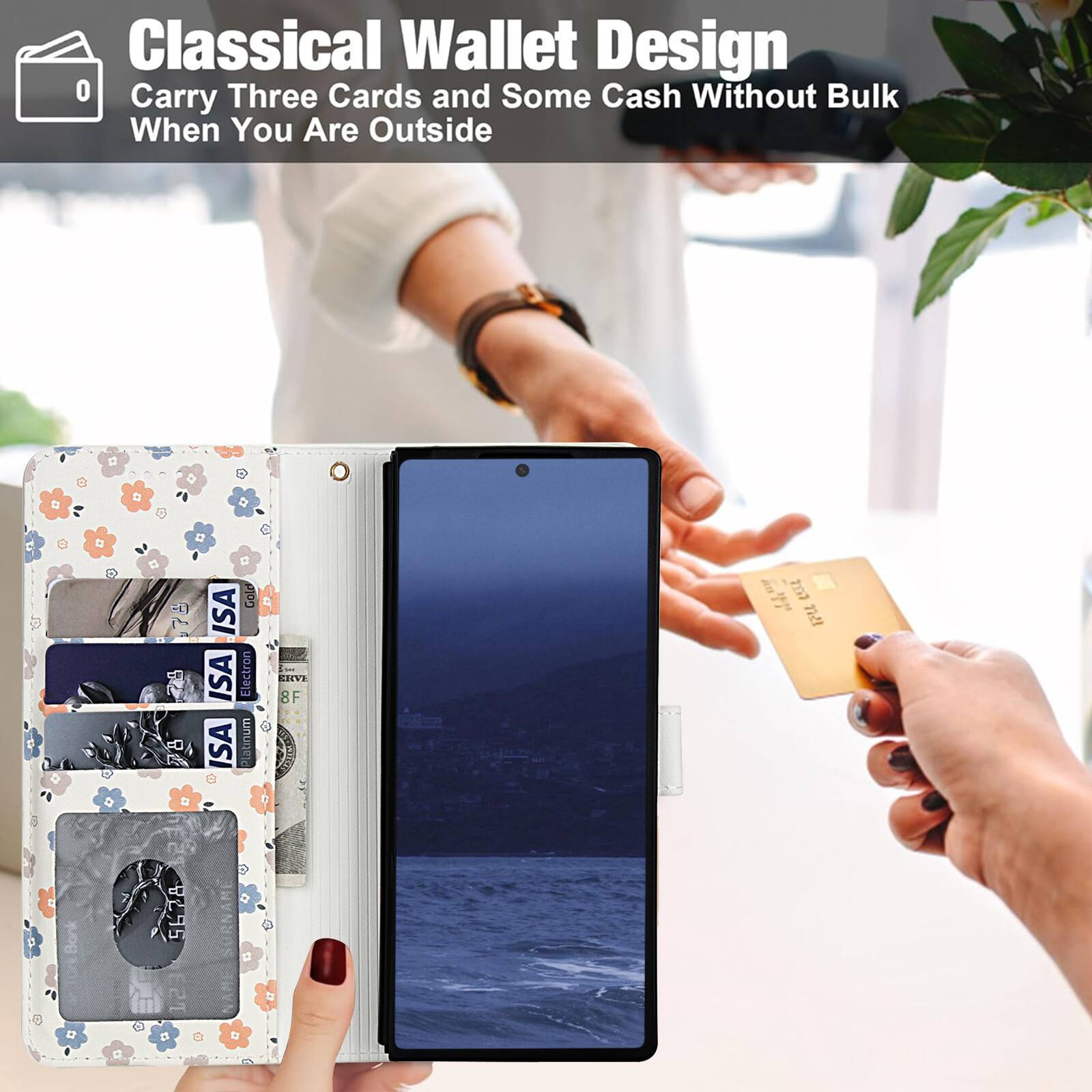 Classical Wallet Design  
Carry Three Cards and Some Cash Without Bulk When You Are Outside