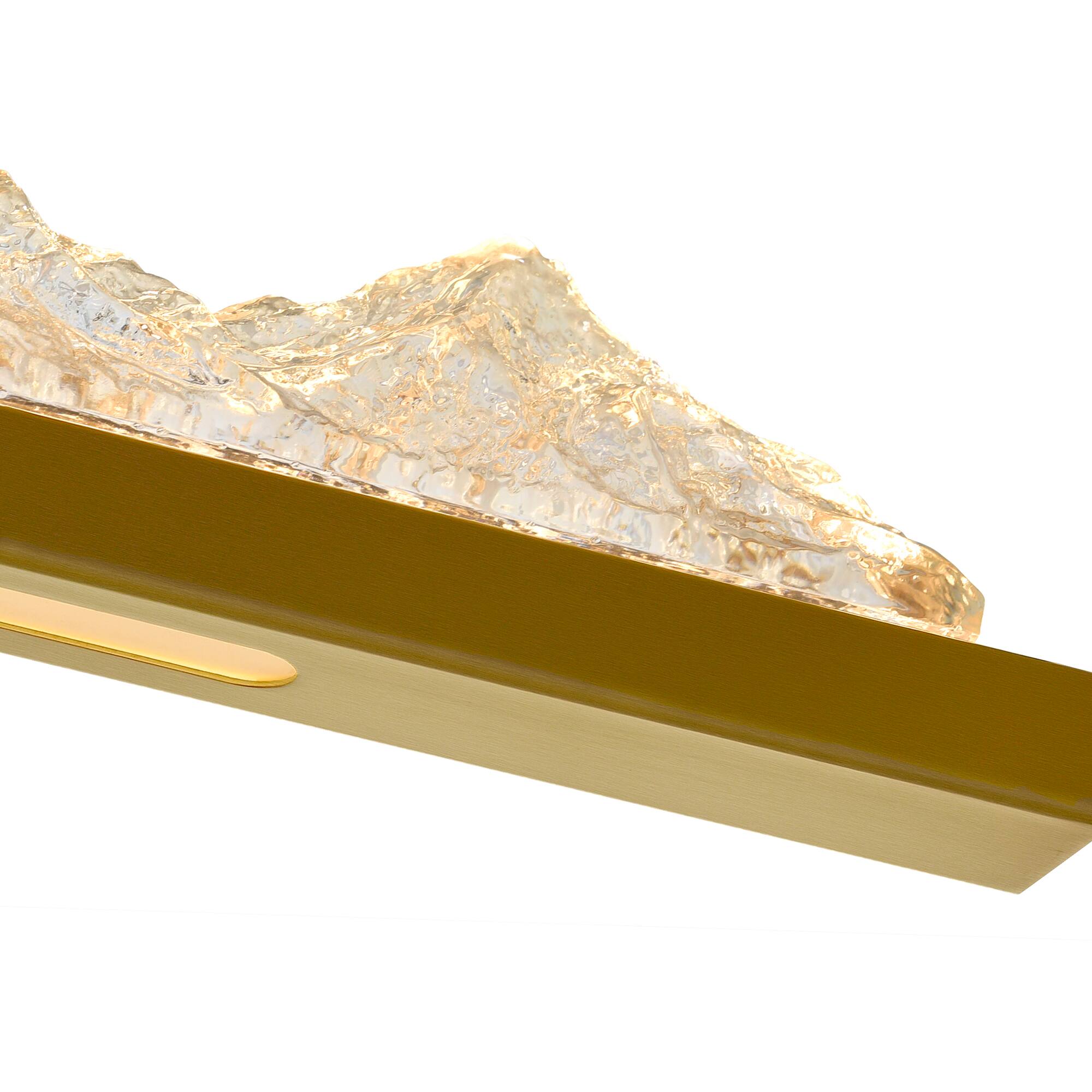 Back. CWI Lighting - Himalayas Integrated LED Brass Vanity Light - Brass.
