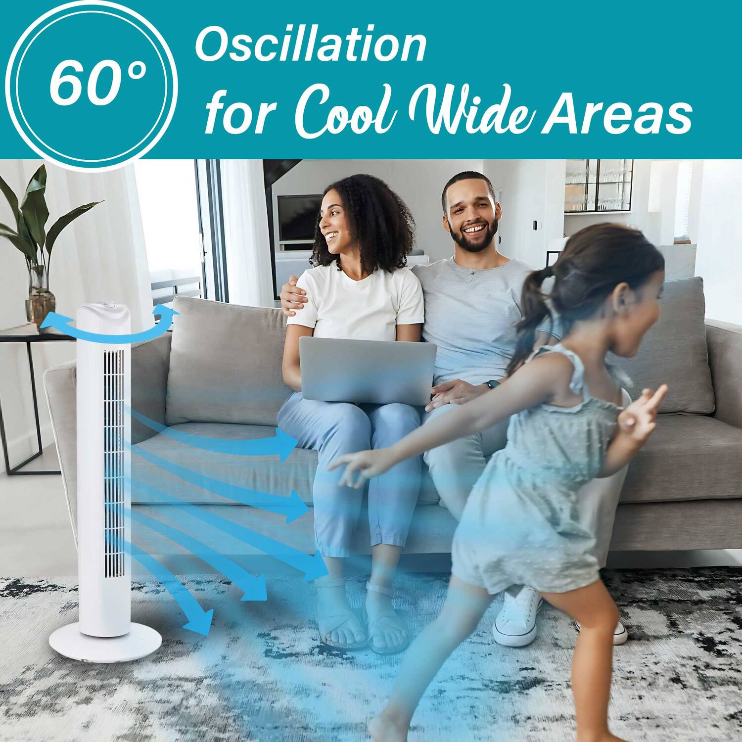 Oscillation 60° for Cool Wide Areas