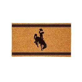 Evergreen Enterprises - Wyoming Cowboys 28" x 16" Primary Logo Outdoor Coir Entryway Mat - Multicolor