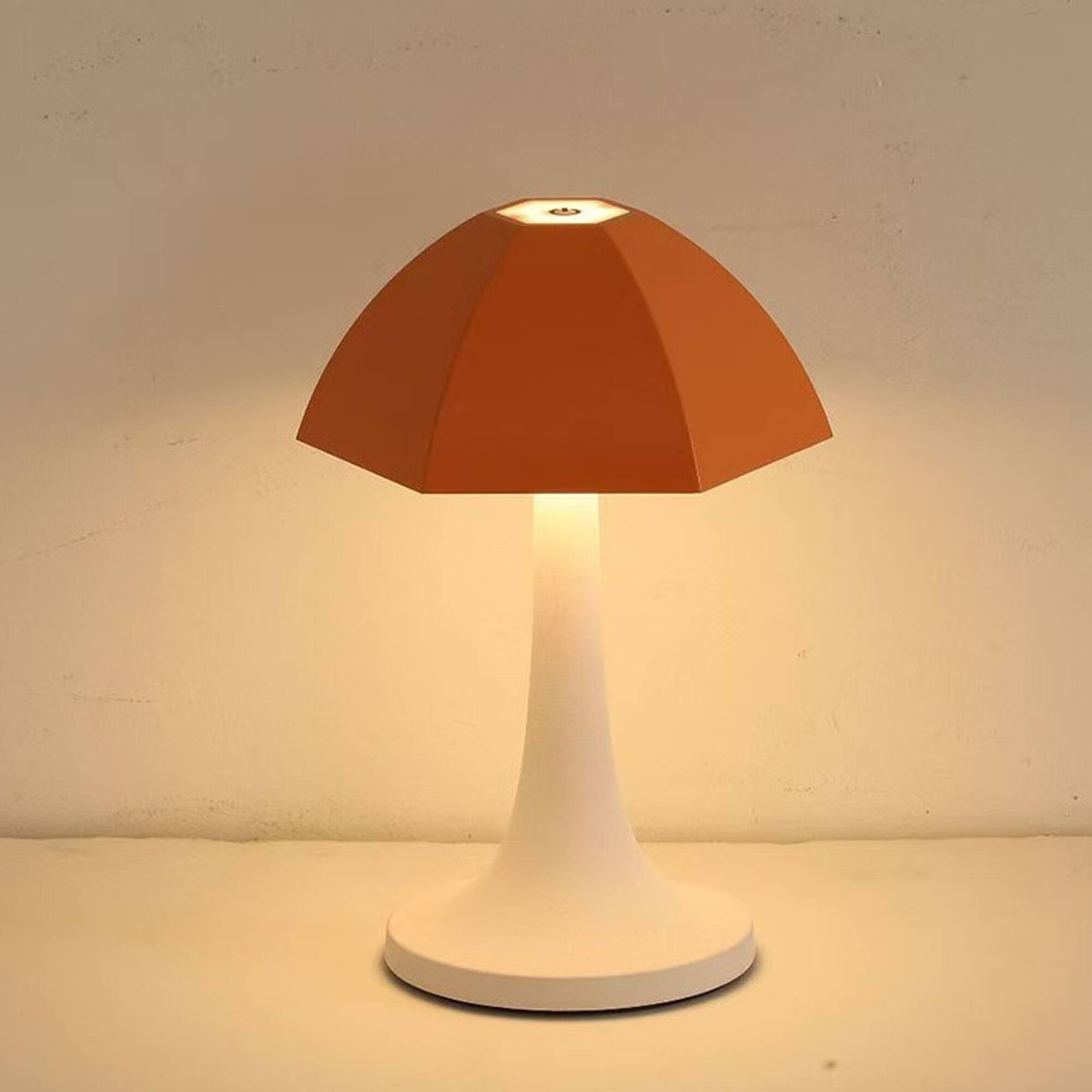 Front. YONWAY - Mushroom Decorative Light, Small Umbrella Rechargeable Touch Dimmable Light for Bedroom, Living Room.