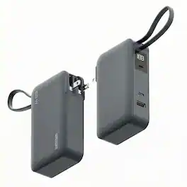 ReelCharge - 10,000 mAh 65W Power Bank Flex (Cool Gray)